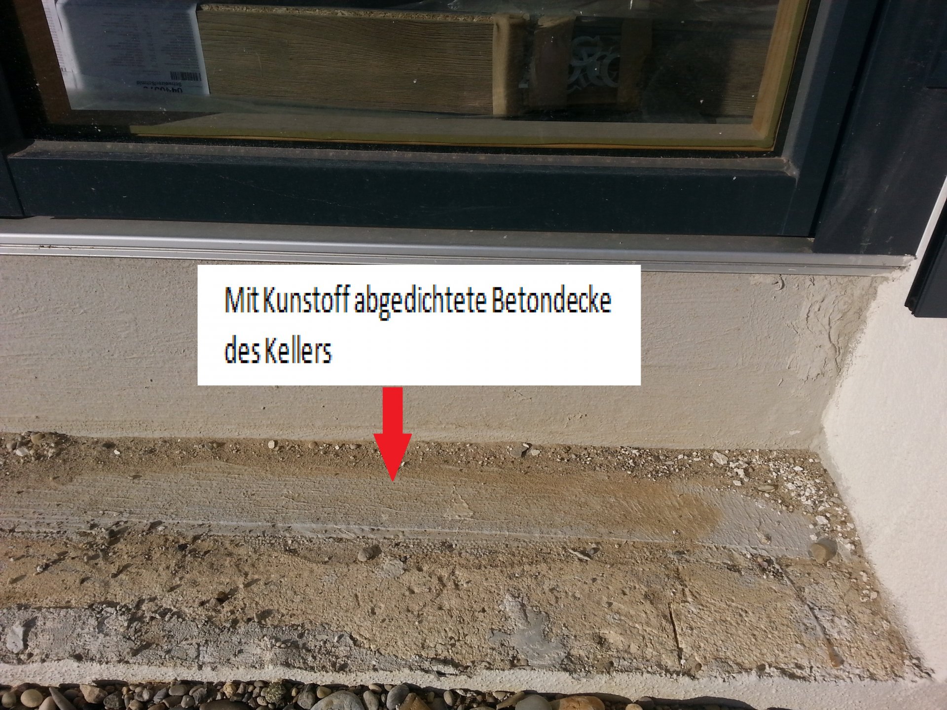 Bodentiefe Fenster Anschluss an Betondecke isolieren