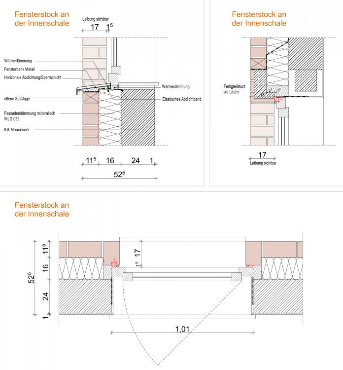 Fenster Einbauen Neubau Klinker minimalistisches Interieur