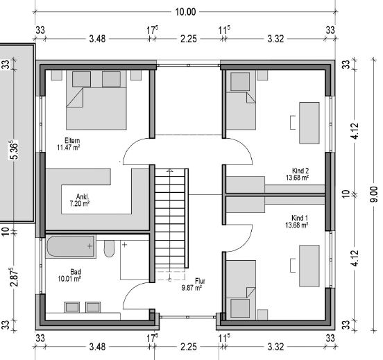 Grundriss 10x8 8 5 Schlafzimmer Im Erdgeschoss