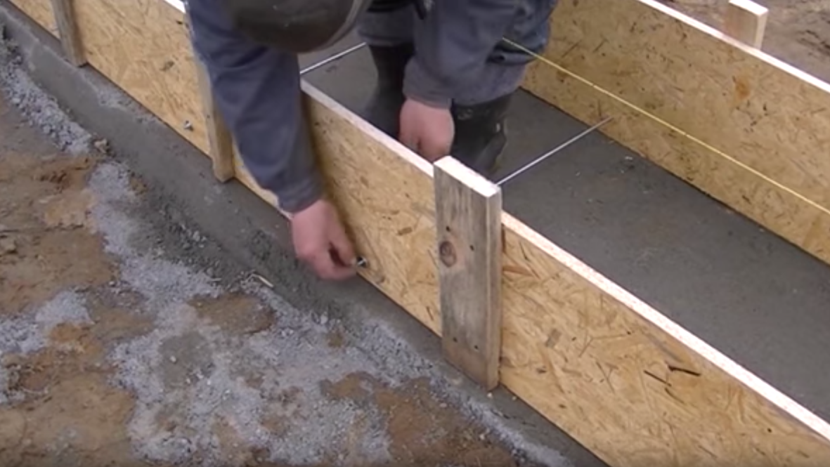 Schalung für Streifenfundament