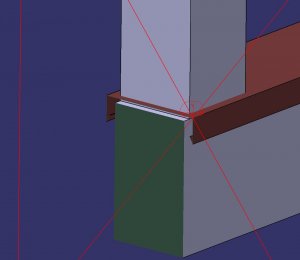 Blechabdeckung auf Holzbalken