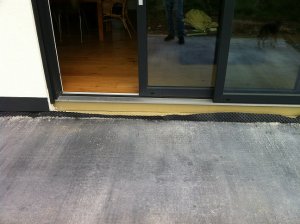 Terrassenanschluss an Haus