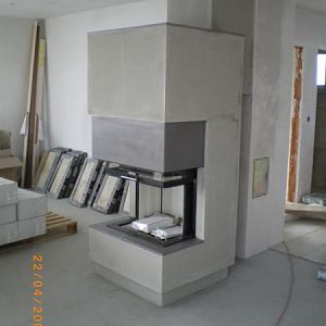 heizkamin im bungalow fertig