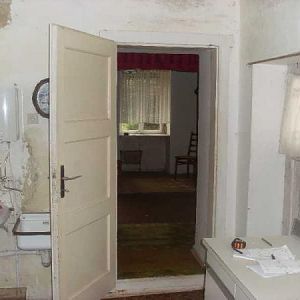Von der "Küche" ins spätere Speisezimmer.
