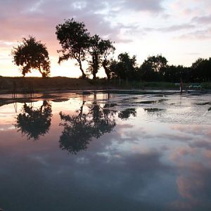 nach dem Deichbruch kam der Sonnenuntergang, schee is, oder net?