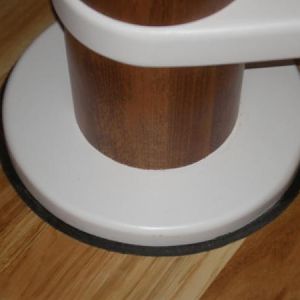 Anschluß an den Fuß einer Wendeltreppe