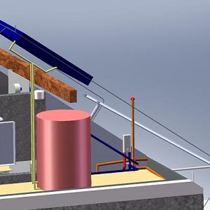 Passivhaus Würzburg - Verrohrung "Heizungsraum"