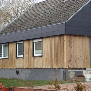 Nach Demontage der Asbestplatten