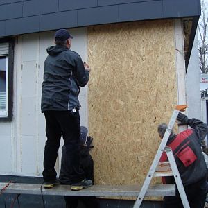 Anbringung der OSB 3 Platten