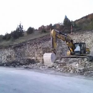 Baugrube; Fels/Gestein - Sickerwasser