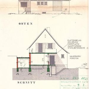 Schnitt 1975 Anbau