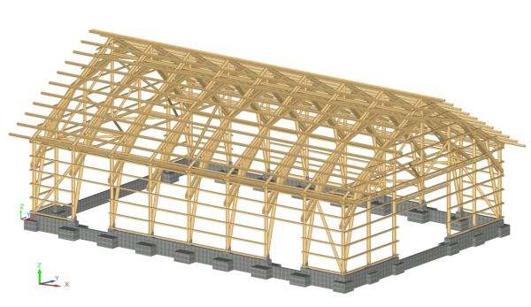Rundholzscheune Stelzen bei Reuth (Thüringen)
