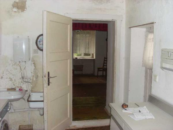 Von der "Küche" ins spätere Speisezimmer.